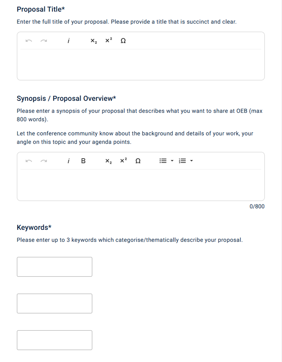 CfP Proposal Form Preview 1